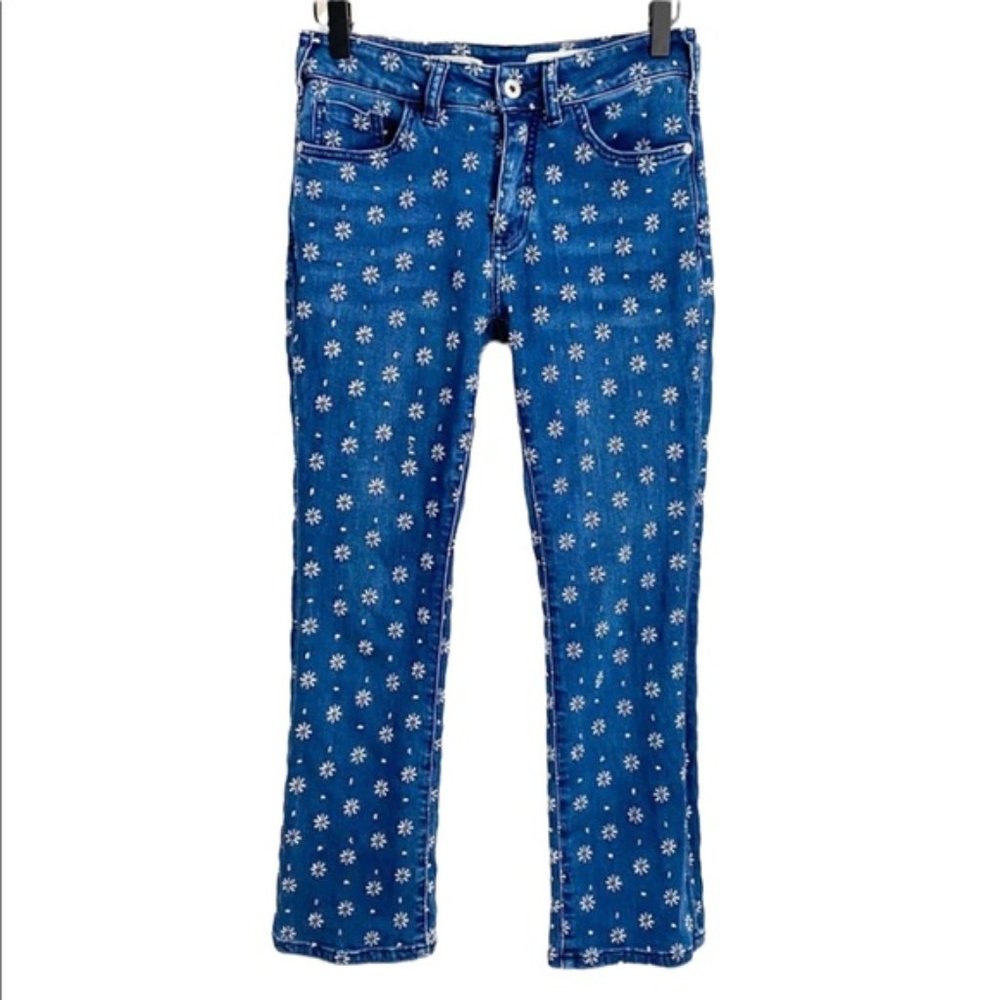 pilcro and the letterpress jeans embroidered sz 29